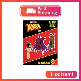 81456 Wall Palz Marvel X-men Decals - Set Of 3 Jean Grey Gambit Magneto Retro Comic Vinyl Stic