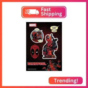 81707 Wall Palz Marvel Deadpool Vinyl Decals - Set Of 3 Car Stickers For Window T