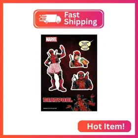 81709 Wall Palz Marvel Deadpool Vinyl Decals - Set Of 3 Car Stickers For Window T
