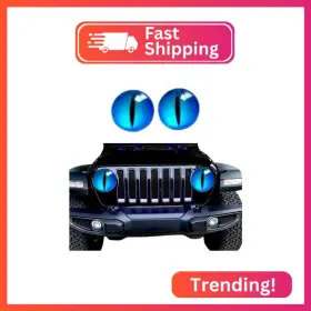 Qcch-2561 Wenchest Beast Eyes Headlight Decals Pair Funny Diy For Truck Car Body Window Bump