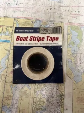 409623 West Marine 1-wht #1-wht Boat Striping Tape White 1 Inch X 50ft