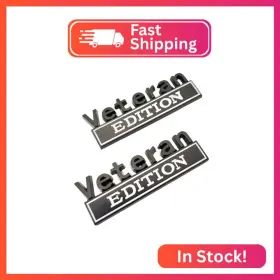 Veteran-003 Wulide 2pcs Veteran Edition Car Metal Emblem Special Decal 3d Letters Bumper Badge Truc