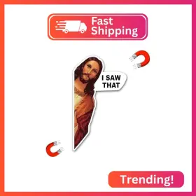 Je-23 Wzcndidi I Saw That Jesus Sticker Magnet Stickers Car Decals Funny For Vehicle Truck