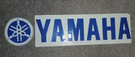 Yamaha 043100550426 Oem Blue Vinyl 8 Inch Decal And 6.5 Adhesive Lettering For Boats More