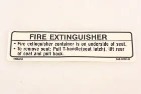 Ga9-u418c-30-00 Yamaha New Oem Fire Extinguisher Label Decal Nos
