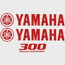 Hw1852 Yamaha Boat Cowling Decals 300hp Fourstroke Stickers 16pc