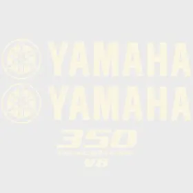 Hw2561 Yamaha Boat Cowling Decal 350 Four Stroke White Sticker Kit