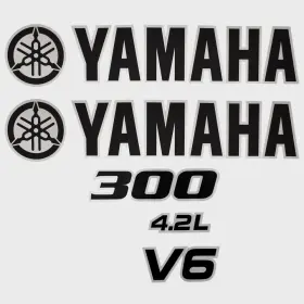 Hw4162 Yamaha Boat Outboard Cowling Decal 4.6l 300hp Stickers Kit
