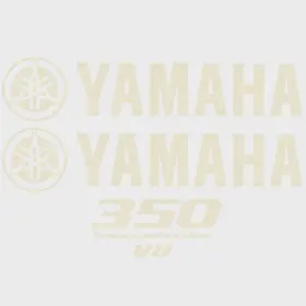 7410240 Yamaha Pn Boat Cowling Decals 350 V8 Four Stroke Cream Stickers Kit