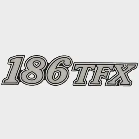 Lh7058 Yar-craft Boat Raised Brand Decal 186 Tfx Gray/silver Sticker