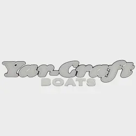 7340188 Yar-craft Pn Boat Raised Brand Decal White / Silver Black Sticker