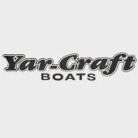 7340190 Yar-craft Pn Boat Raised Brand Decal Black / White Silver Sticker