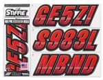 Stiffie Techtron Lava Red/black 3 Boat & Pwc Registration Decals Numbers Lett New. Price: $22.95.