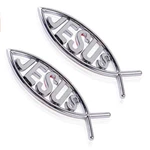Meetcute 2PCS Jesus Fish Decal Sticker SILVER,3D Car Chrome #17394, New. Price: $14.76.