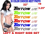 Fits Triton Trailer Boat Decals Hull Replacement New. Price: $26.00.
