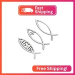 Superfindings 3PCS Sliver Jesus Fish Decal Sticker 5.5X1.8IN Plastic Christian New. Price: $12.08.