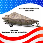 Camo Boat Cover For Crestliner Sewn The Usa Heavy-duty Trailerable New. Price: $441.47.