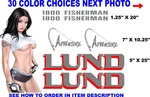 Lund 1800 Fisherman Adventure Hull Vinyl Boat Decals 30 Color Choices New. Price: $58.00.