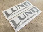 Lund Vintage Trailer Boat Decals 9" Silver Die-cut Free Ship + Fish Decal! New. Price: $8.00.
