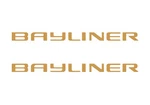 Custom Bayliner Boat Logo Gold Raised Domed 3D Decals Stickers 23" X 1.5" 2PCS New. Price: $79.95.