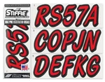 Stiffie Whipline Solid WLS07 Red Black Boat Numbers Decal Registration Stickers New. Price: $23.95.