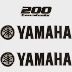 Yamaha Boat Cowling Decals 200 Four Stroke Black / Silver Stickers (kit) New. Price: $163.26.