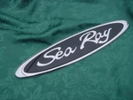 Sea Ray Chrome Black Oval Side Hull Emblem New 13"X2-3/4" 1/4" Usa. Price: $89.95.
