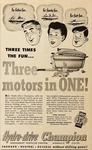 1951 AD.(PC6) Champion Motors Co. Minneapolis, Minn. Hydro-drive Outboard Used. Price: $7.49.
