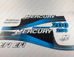 Mercury 200HP Efi Saltwater Outboard Engine Decals Blue Sticker Set New. Price: $54.20.
