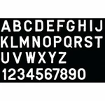 New 3" Gothic Letters & Numbers Seachoice 74591 White. Price: $15.29.