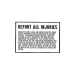 Bernard Engraving Report All Injuries Plaque #P-230 New. Price: $17.89.