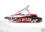 Graphic Kit Decal Boat Sportster Sea Doo Speedster Wrap Skull No Rules Neuf. Price: $433.68.