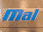 Emblem Malibu Blue-large ("mal" Only) New. Price: $60.00.