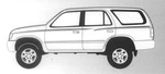 Oem New Discontinued 1996 - 2002 3RD Generation 4RUNNER Lh Silver Stripe Decal. Price: $50.00.