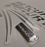 Replacement Decal Set Fits Mercury Verado 350 -3D Raised Chrome Outboard Sticker New. Price: $199.95.