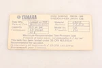 New Oem Yamaha FJ0-64183-A1-00 Caution Label Decal Nos. Price: $19.99.