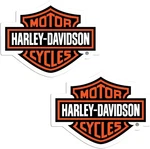 Chroma Harley-davidson Bar & Shield (2 Decals) 3" X 2.5" Licensed New. Price: $8.99.