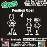 Position Open Family Funny Diecut Vinyl Window Decal Sticker Car Truck Suv New. Price: $7.49.