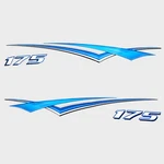 Bayliner Boat Hull Graphic Decals 175 Metallic Blue Stickers (kit) New. Price: $72.57.
