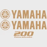Yamaha Boat Cowling Decals 200HP Fourstroke Gold Stickers (kit) New. Price: $165.04.