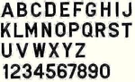 Seachoice 3" Gothic Letters & NUMBERS44; Black 74191 New. Price: $15.29.
