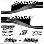 Fits Mercury 90HP - 250HP Decals Custom Color Silver New. Price: $129.95.