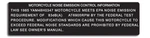 Yamaha 1985 RZ350 Motorcycle Noise Emmission Control Warning Decals New. Price: $9.97.