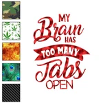 Brain Too Many Tabs Open, Vinyl Decal Sticker, 40 Patterns & Sizes, #6283 New. Price: $7.95.