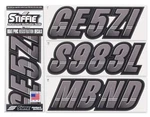 Stiffie Techtron Gunmetal/black 3 Boat & Pwc Registration Decals Numbers Lett New. Price: $22.95.