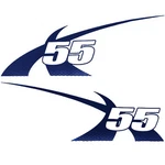 Mastercraft X55 Boat Hull Decals 7501684 Navy Blue Stickers (2 Pc) New. Price: $179.30.