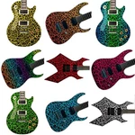 80'S Metal Crackle Paint Selection Guitar/bass Wrap Sticker Skins 9 Choices New. Price: $39.99.