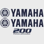 Yamaha Boat Cowling Decals 200 Four Stroke Navy Blue Stickers (kit) New. Price: $163.26.