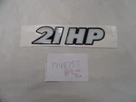 Ranger 21 Hp Raised Decal 11 1/4" X 3/4" 1948755 Black White Silver Marine New. Price: $29.95.
