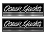 Ocean Yachts Name Plate Vinyl Decal Boat Stickers 2 Pc Set, 10"X 3.5" New. Price: $28.95.